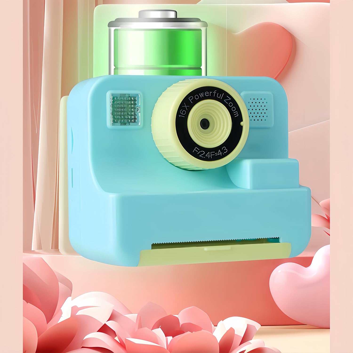 Instant Print Camera for Kids with 1080P HD & Photo Printing | Portable Digital Camera Toy for Ages 3-12 Years Children days's Gift,Birthday Includes 32GB SD Card (Green)