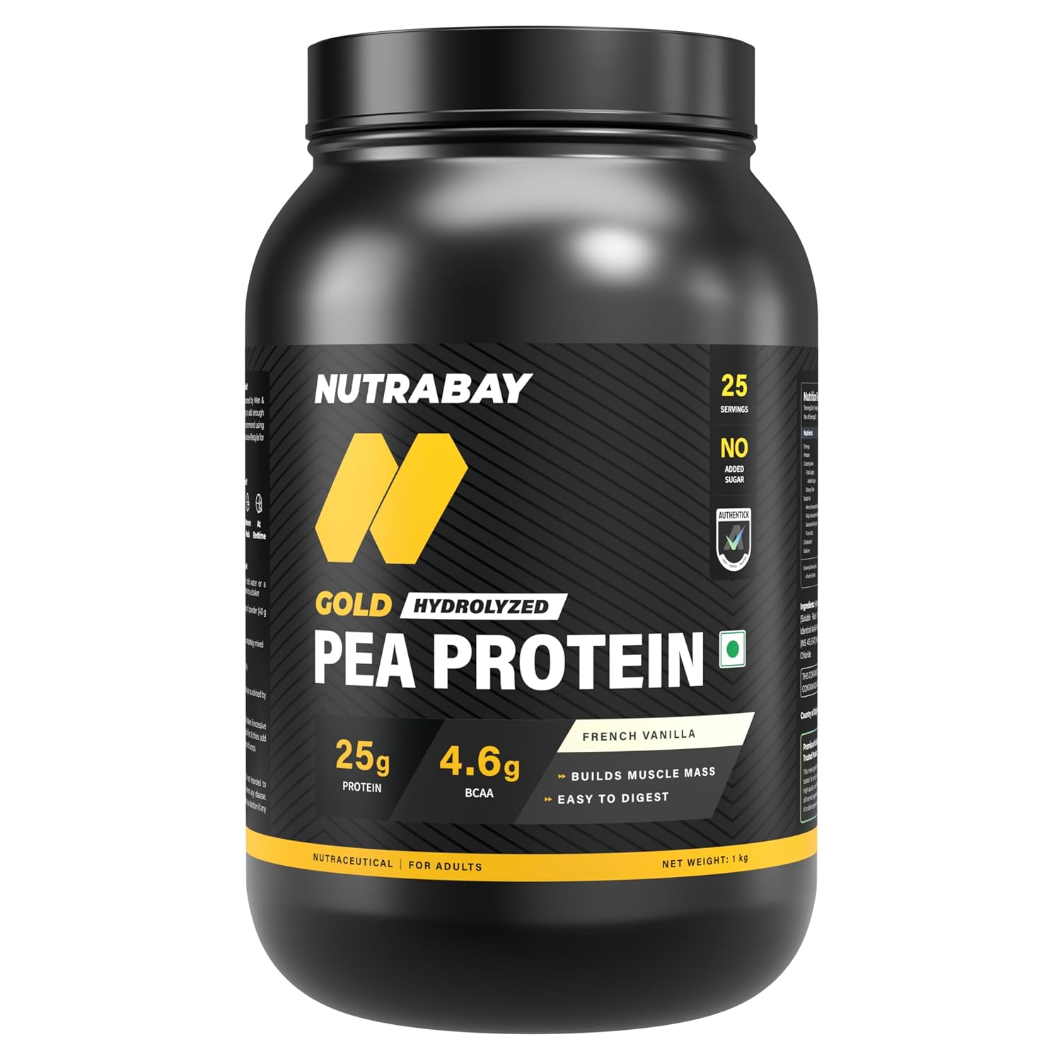 Nutrabay Gold Pea Protein Powder 1kg French Vanilla