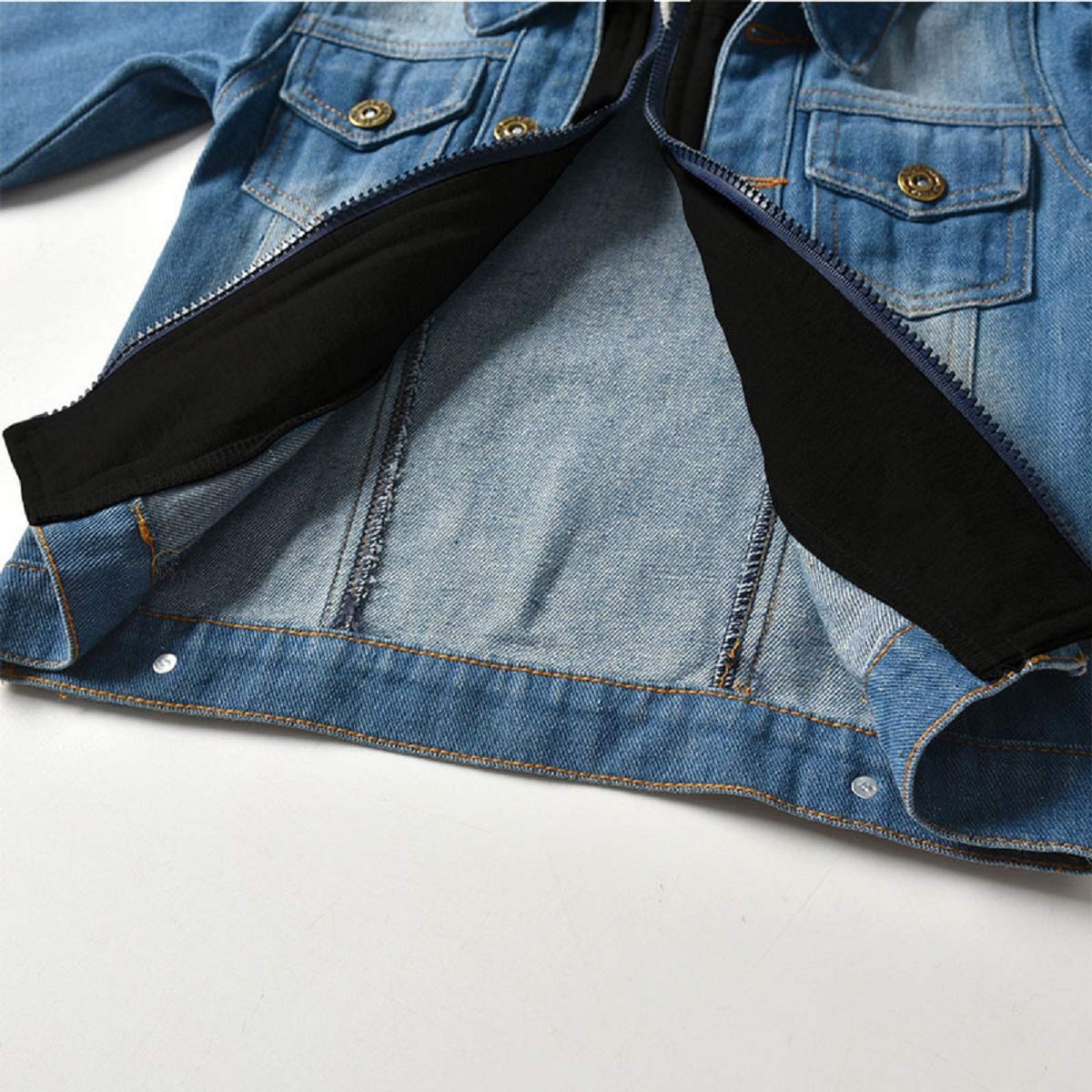 Chaqueta vaquera para niños y niñas con botones para niños pequeños - - 4-5 años