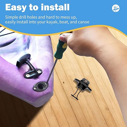 Miniatura 4 de Kayak - Kit de tapones de drenaje para kayak, canoa, barco con tornillos
