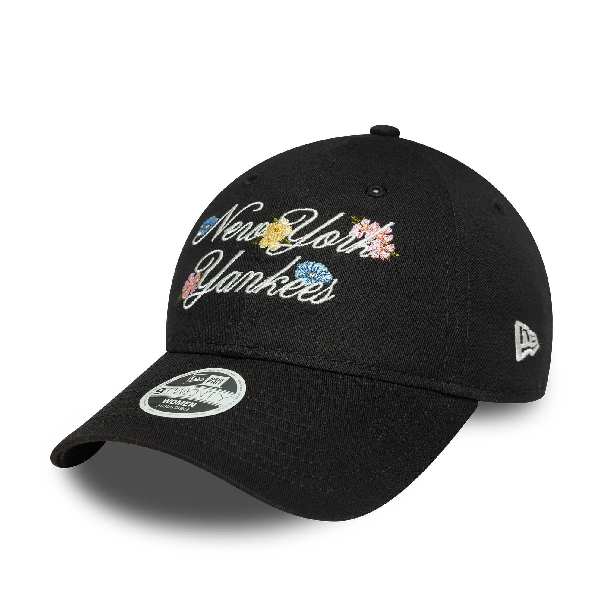 New Era New York Yankees Floral Script 9Twenty Women Cap Black — image 1