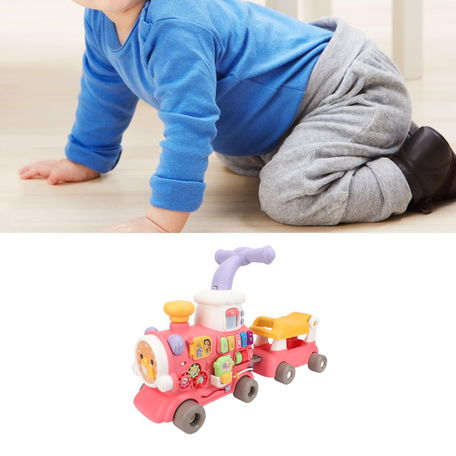 Alomejor Baby Walker Zabawa w Sprayu Zabawka dla Maluchów Wczesna Edukacja, Wielofunkcyjny Piechur dla Dzieci, Rodzice Dziecięcy Baglama, materiał Abs