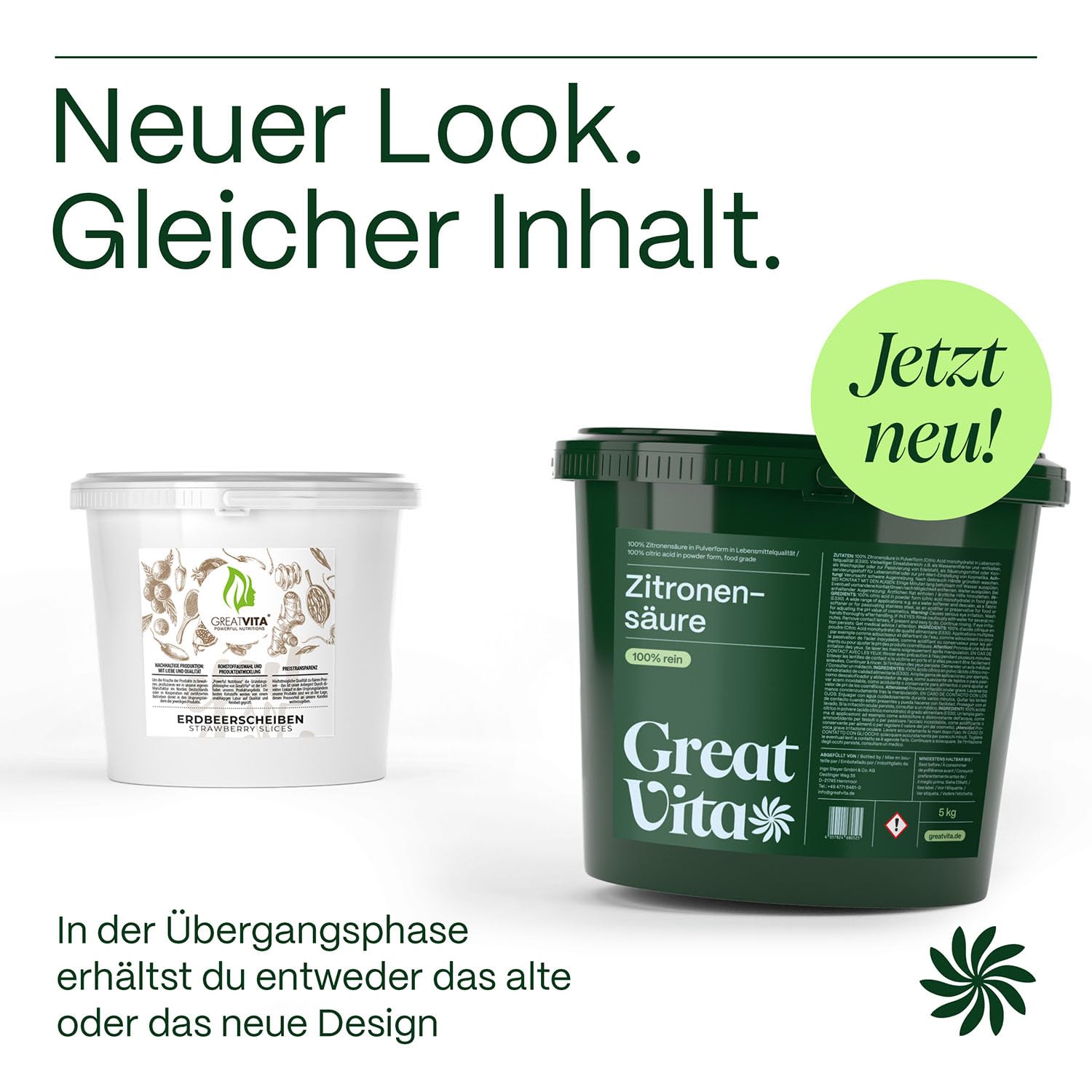 GreatVita Zitronensäure Monohydrat Granulat 25kg | Lebensmittelqualität, reine Citronensäure E330 | gentechnikfrei, Säuerungsmittel ideal zum Entkalken, Reinigen, Putzen, Backen, Kochen