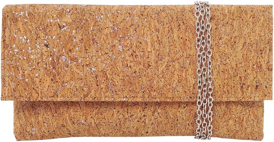 JNB Metallic Cork Clutch
