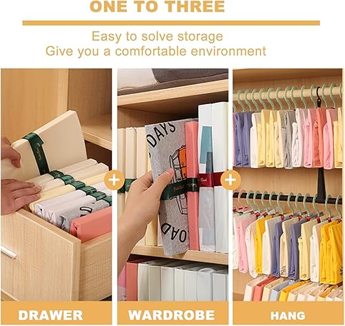 Miniatura 4 de MTERK Estante para camisetas que ahorra espacio, cajón de carpeta de ropa, tablero de vestidor de camisetas, perchas de ropa, tabla plegable simple