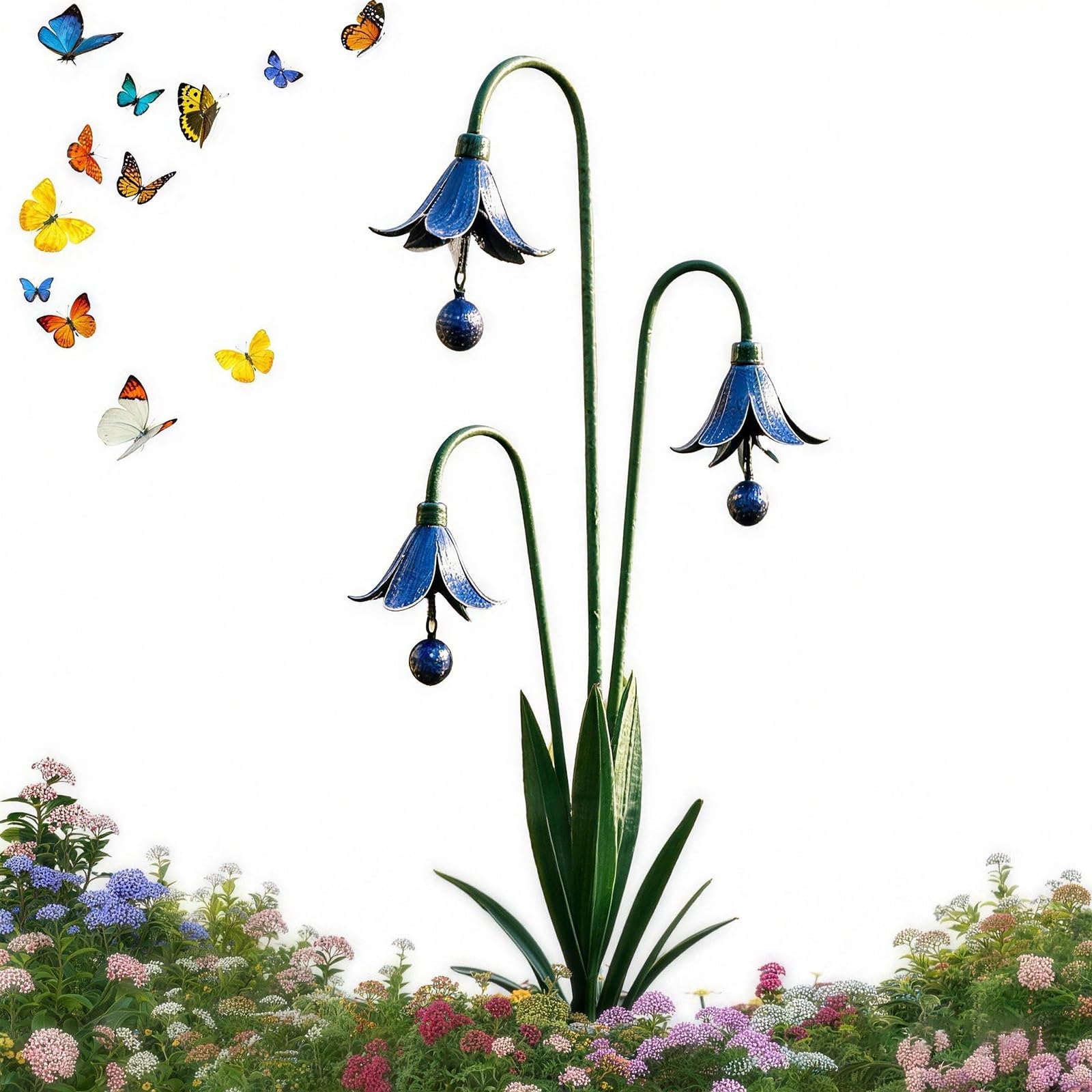 Copper Three Calla Lilies Garden Stake,Decorative Garden Stakes, Copper Calla Lily Garden Stake for Garden Beds, Walkways, Landscaping Borders, Porch Planters(B)