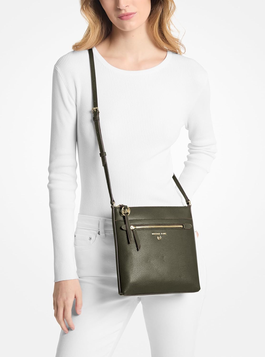 Michael Kors Women's Jet Set Charm Small Flat Crossbody Bag