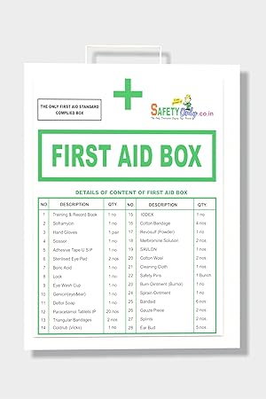 INDUSTRIAL FIRST AID BOX - Applicable for 200+ People, Mountable Metal ...