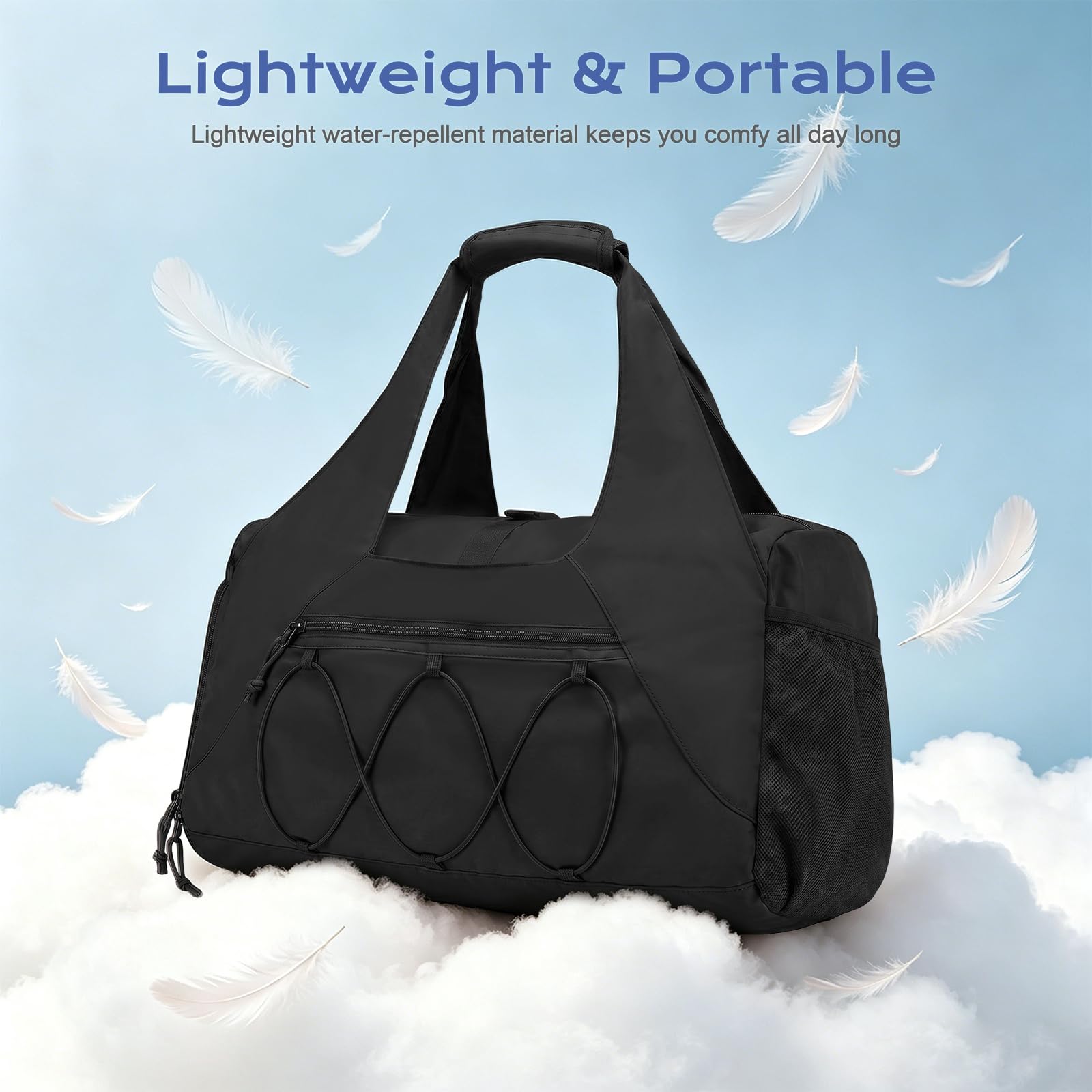 Flintronic Sac de Sport Yoga Femme, Sac De Sport avec Compartiment pour Chaussures et Humide, Sac de Voyage Léger, Sac de Gym pour Homme et Femme, pour Weekend, Outdoor, Workout