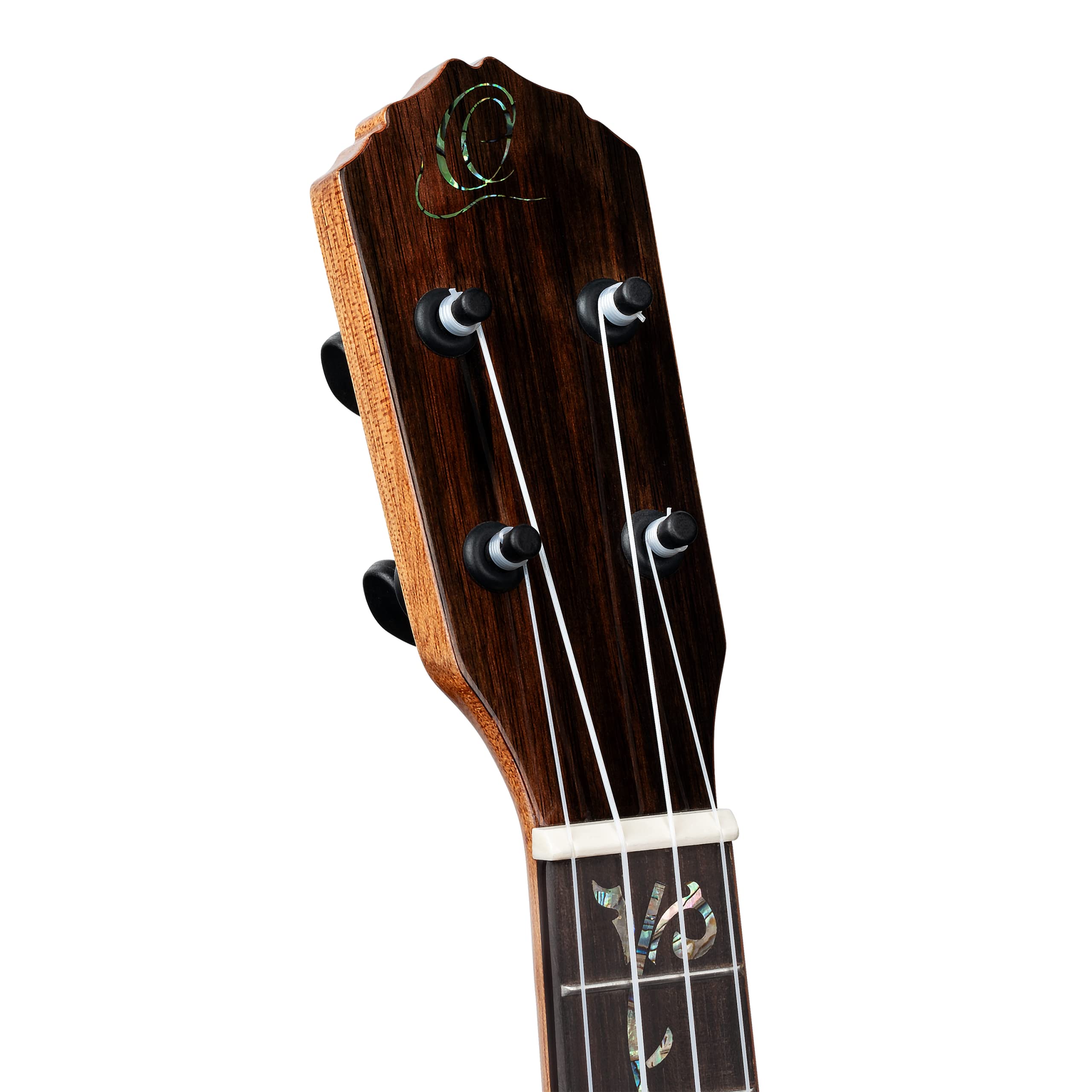 Ortega Guitars Ukulélé Concert Électro-Acoustique – Série Elite – Housse Incluse – Ebène, Naturel (RUET-EB)