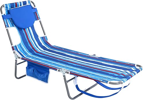 Miniatura 23 de daystar SunnyFeel Silla de Lounge de Playa, Sillas Reclinables de Playa con Mochila Planas hacia Abajo, Silla de Bronceado Cara hacia Abajo, Sillas