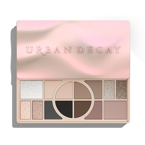 Urban Decay Naked Shaped Eyeshadow Palette - Multi-Use Neutral Eye & Face Palette, 14 Crease & Transfer-Resistant Shades, Up to 16HR Wear, Sculpting Creams, Defining Powders, Shimmer Highlighters - Cool Palette