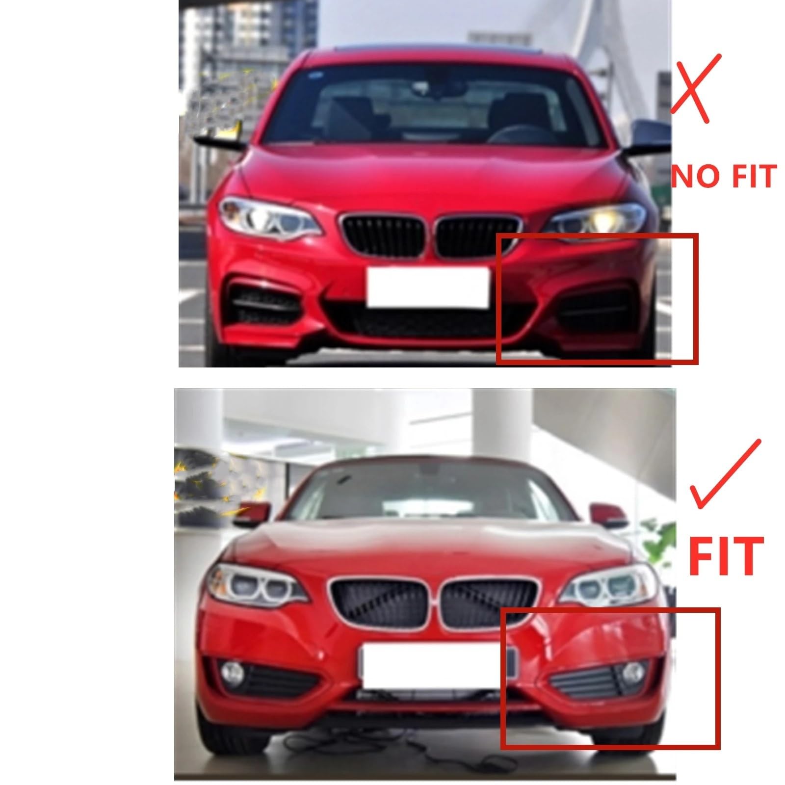 Przedni Zderzak Spoiler Kompatybilny z BMW F22 F23 218i 220i 22 2014-2019