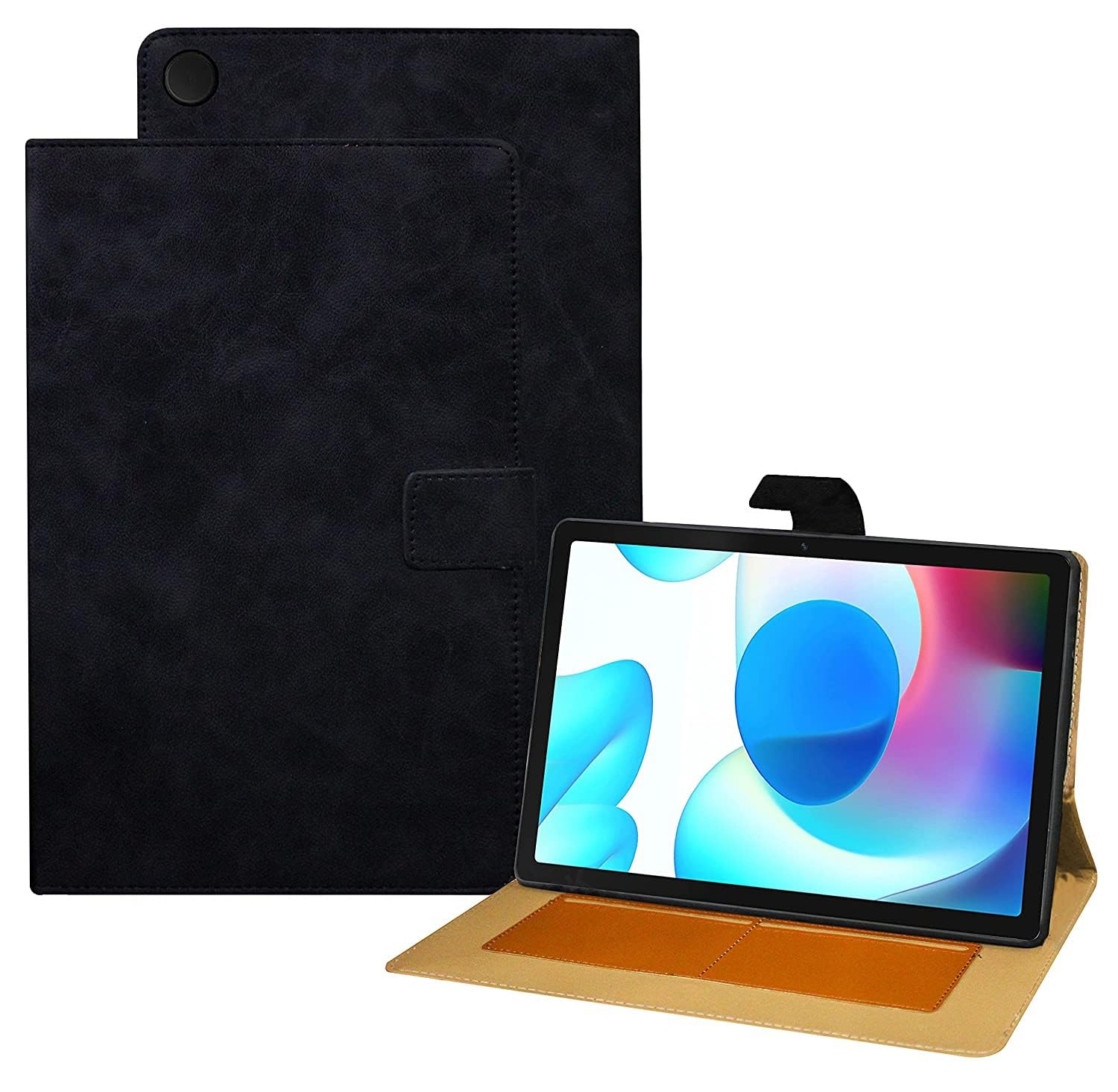 Flip Cover for Realme Pad 10.4 inch 2021 (Model FIT ONLY-: RMP2102 / RMP2103) Leather Case Cover (Light Brown) — Amazon image 7