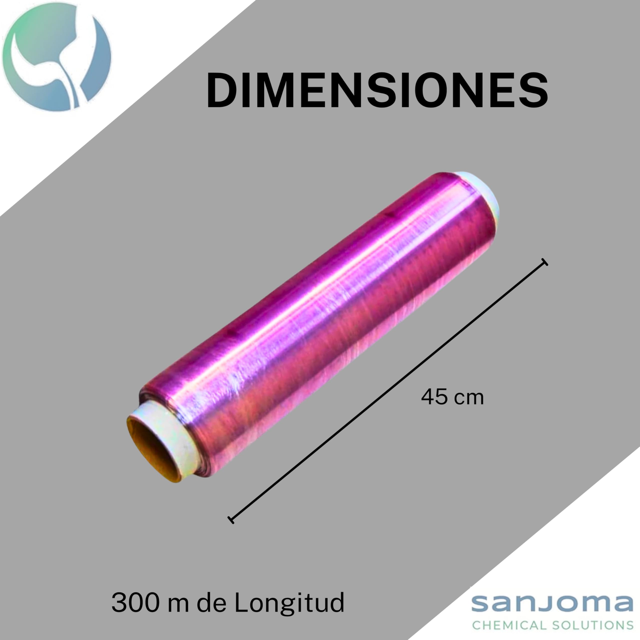 Rollos Film Alimentacion Transparente - Film Transparente para Embalar, Papel Film, Rollo Papel Industrial, Medidas 45cm x 300m, Caja Con 3 Rollos (3, 45cm x 300m)