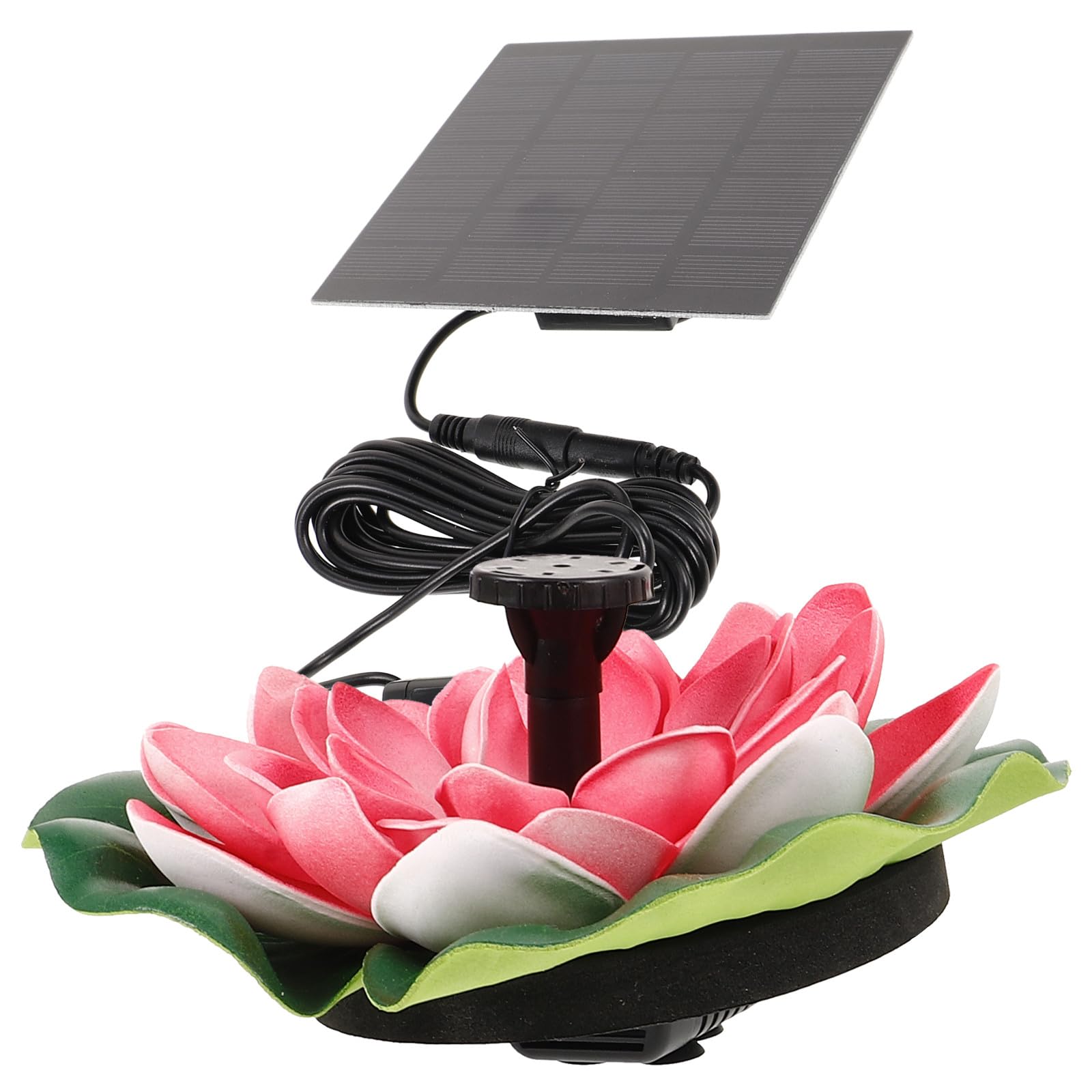 Fontaine de jardin solaire lotus décoration sécurisée pour bassin d'eau et piscine