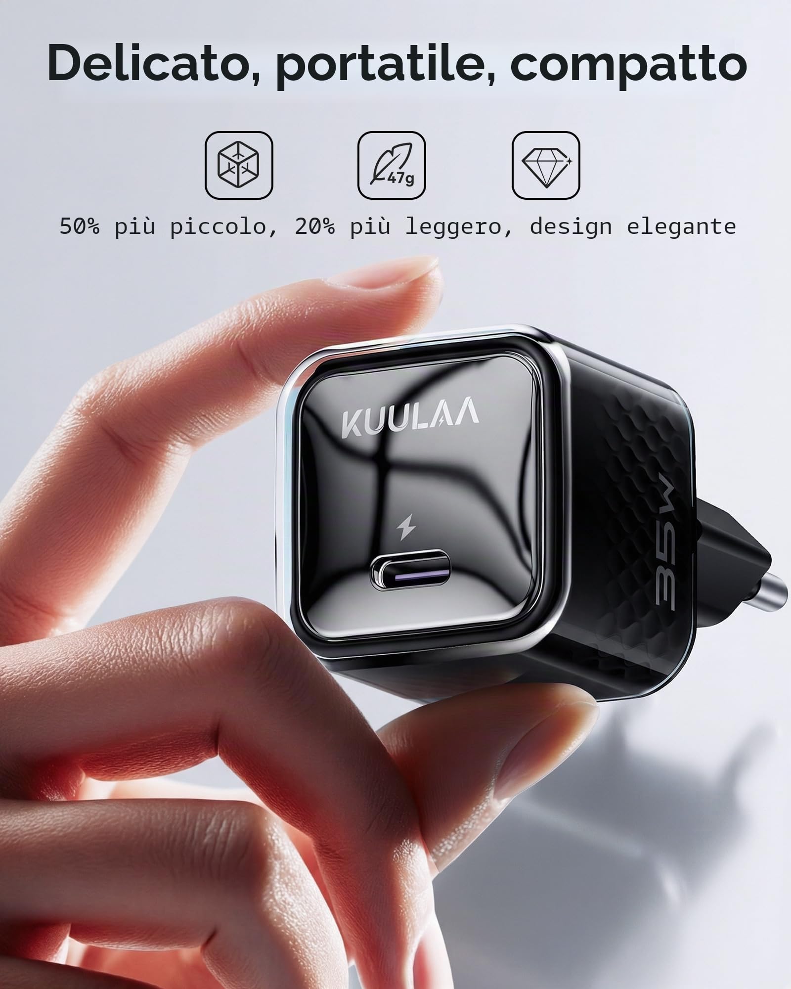 Caricatore Wireless 35W Ultra Veloce – Pack Da 2 Con Cavi USB-C – Compatibile Con IPhone 17/16/15/14/13/12 E Galaxy S25/S24/S23, Pixel 9/8 Pro - 4