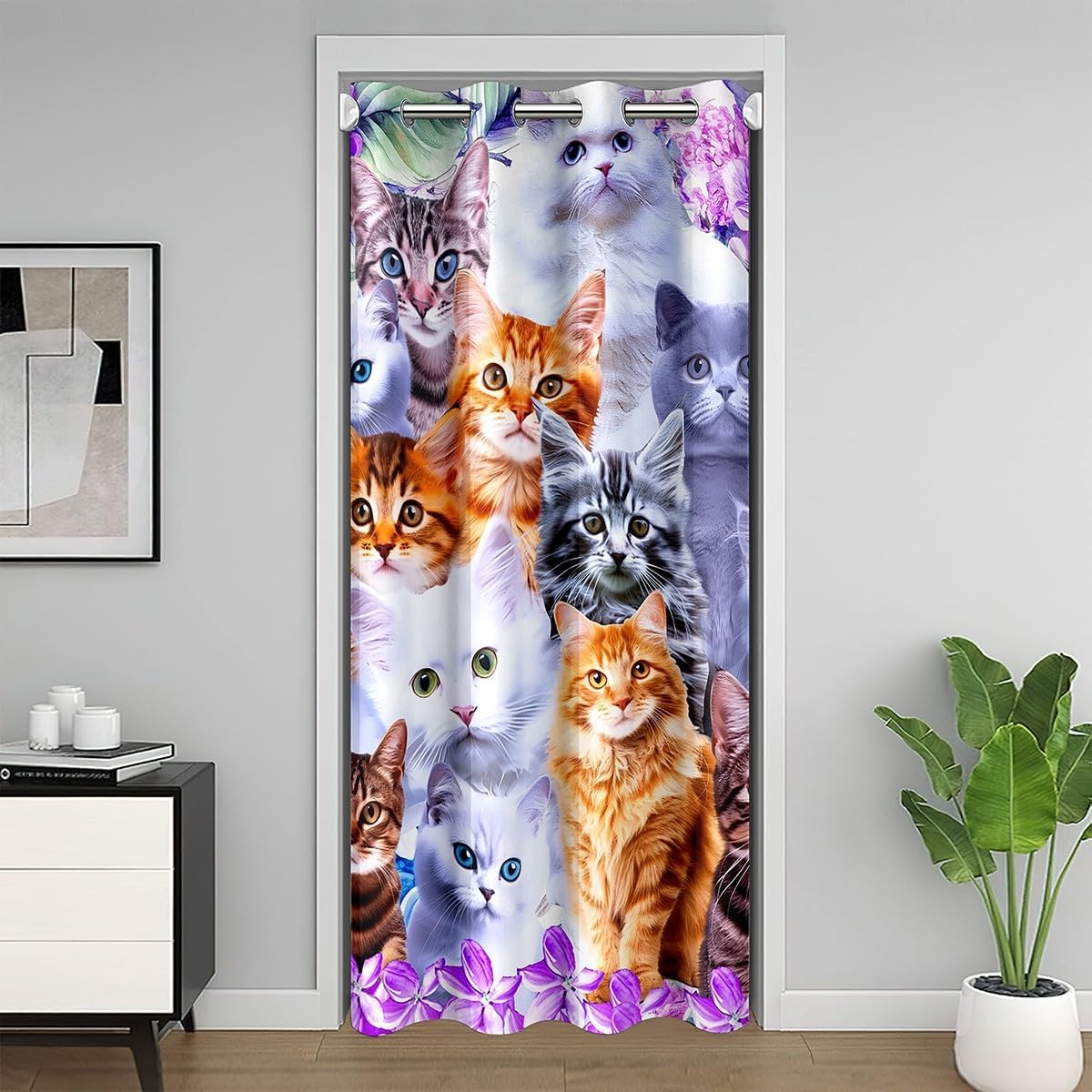 jejeloiu Gamer Door Curtain for Doorway Privacy Gaming Closet Closet Cover Game Room Decor Blue Black Room Divider Curtain 86x203 Inch 1 Panel