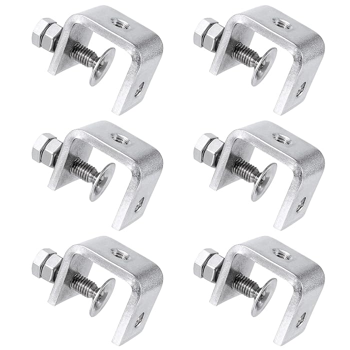 Buy JOIKIT 6 Pack Stainless Steel CClamp Tiger Clamp, Heavy Duty G
