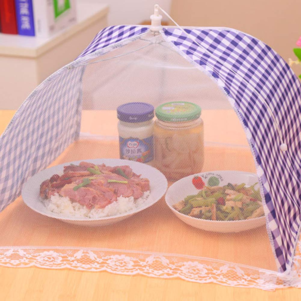 6pcs Cloche Alimentaire Pliable Anti-mouche, Couvercle de Nourriture en