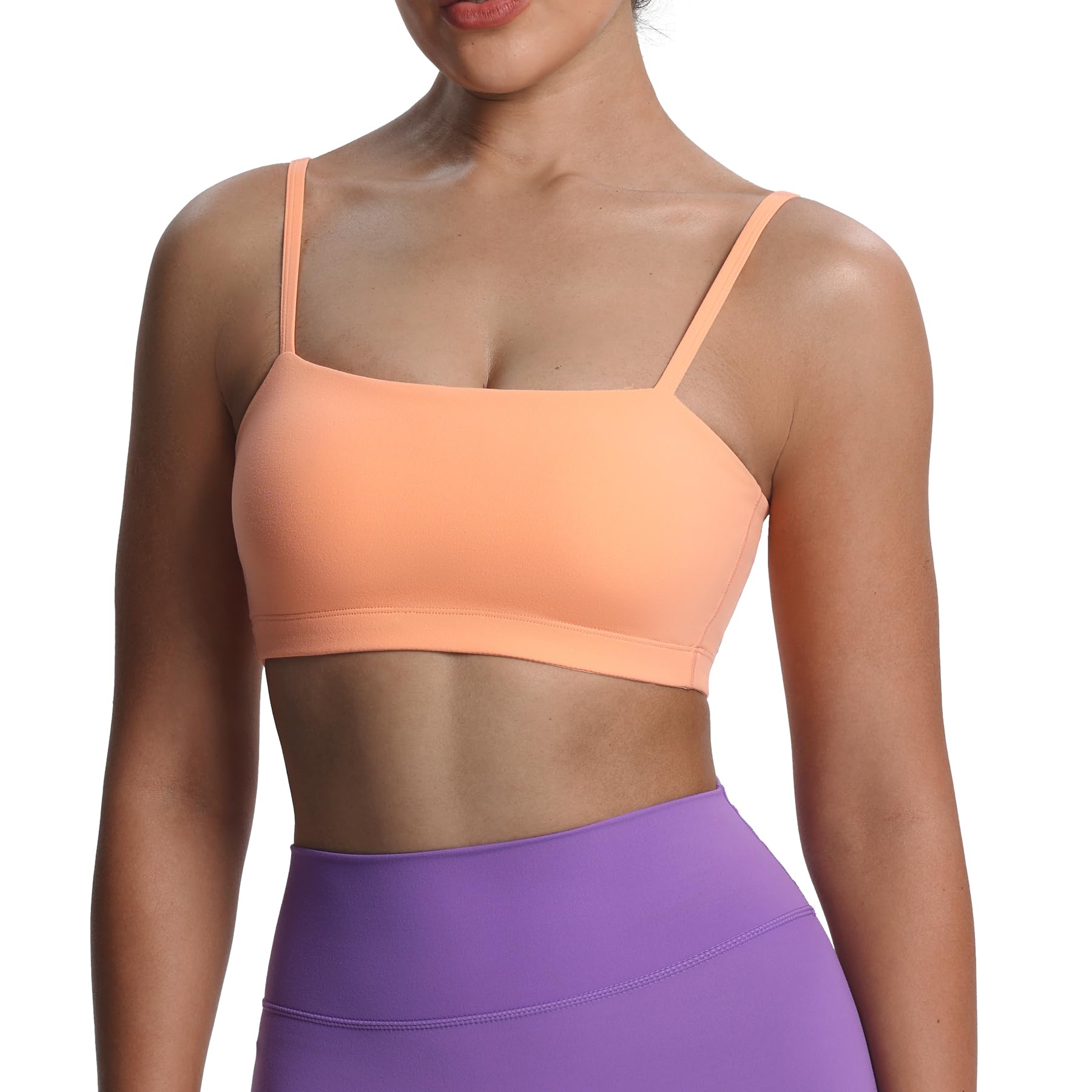 Aoxjox Women's Workout Bandeau Sports Bras Training Fitness Running Yoga Crop Tank Top