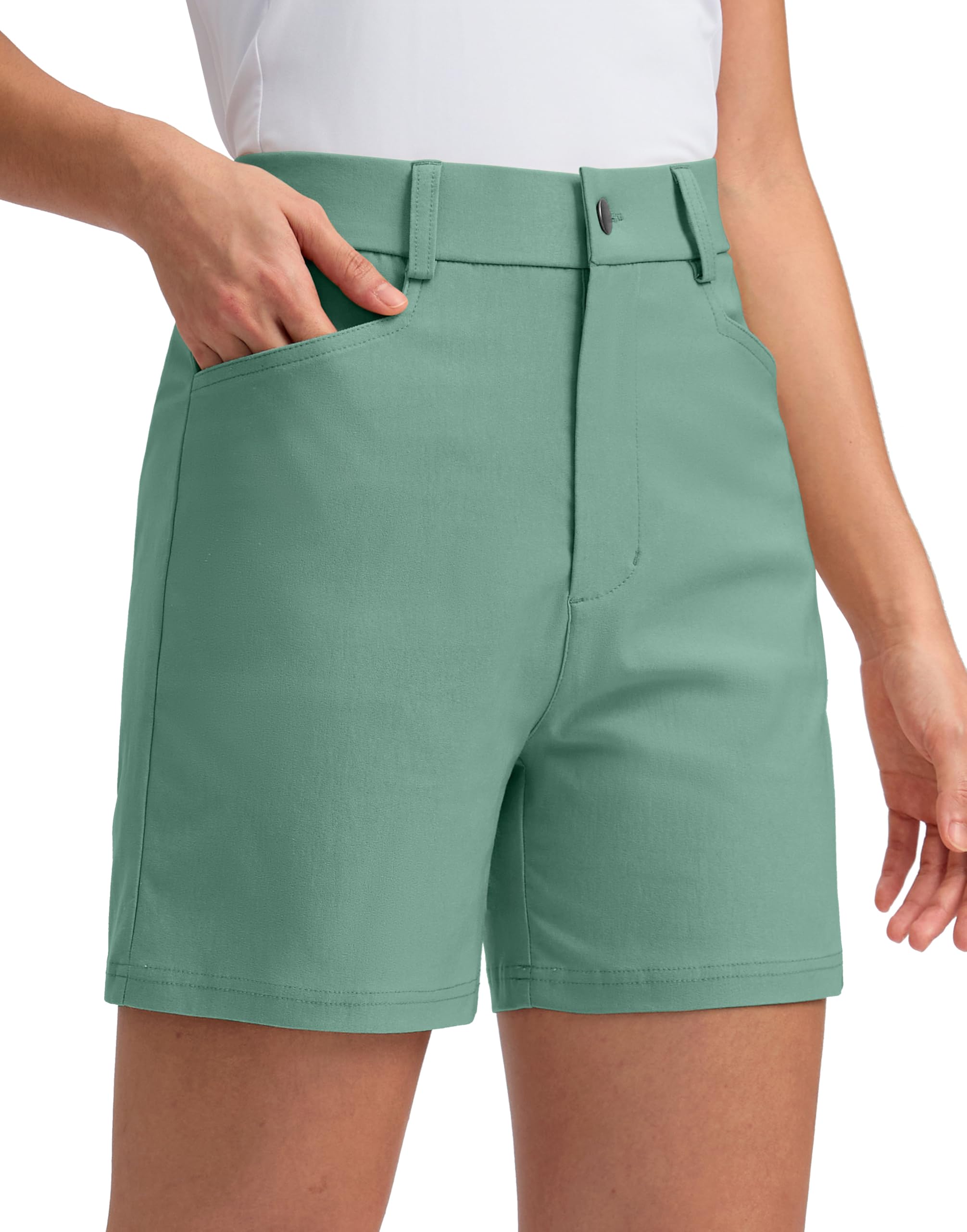 G Gradual 5" Women's Golf Shorts Stretchy Lightweight Outdoor Hiking Shorts with Pockets Shorts for Women Casual Summer