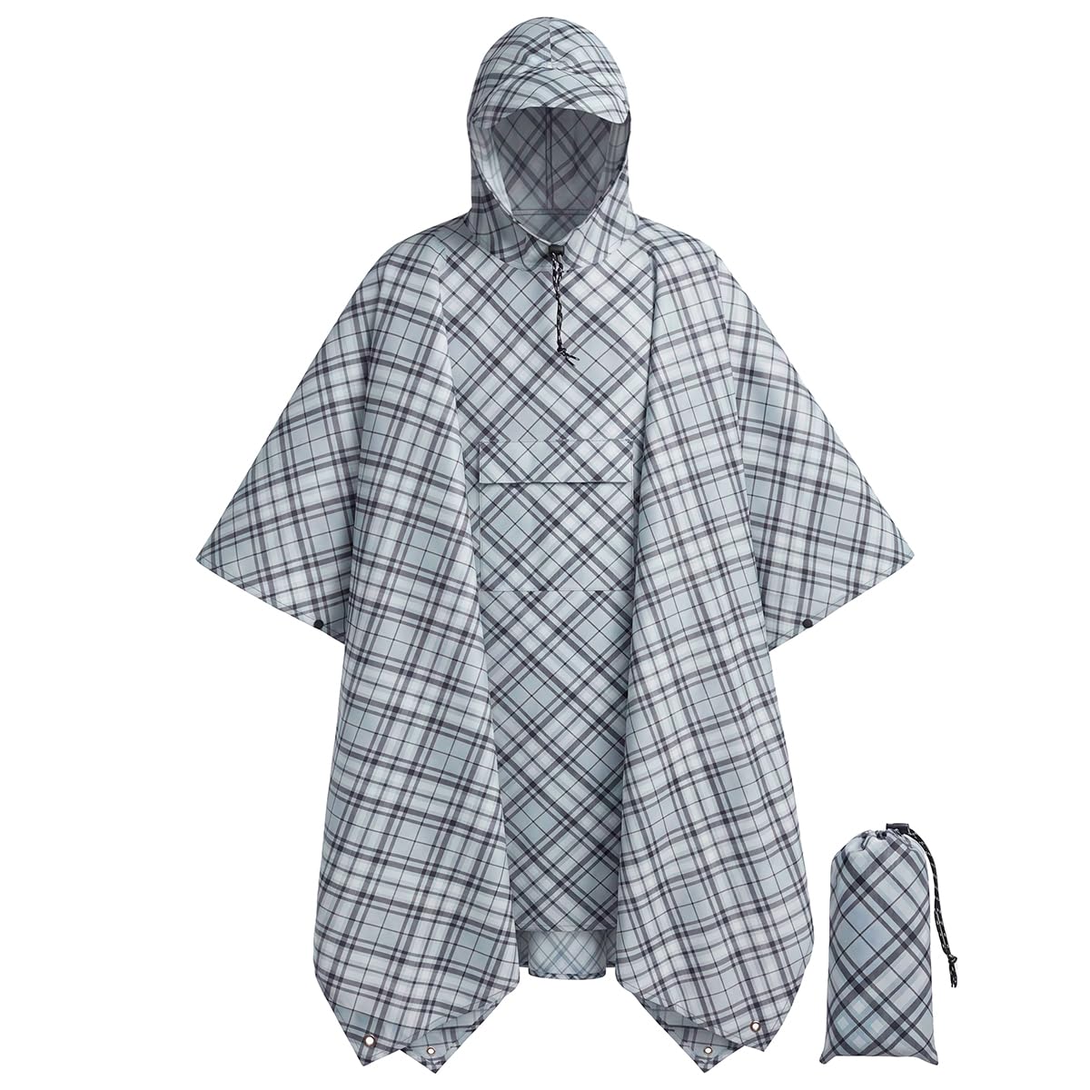 salamra Hooded Rain Poncho Waterproof Raincoat Jacket for Men/Women/Adults with Pocket