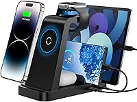 GAUOLN 5-in-1 Wireless Charger for iPhone 16/15/14, Apple Watch, AirPods, iPad - Fast 36W Multi-Device Charging Station