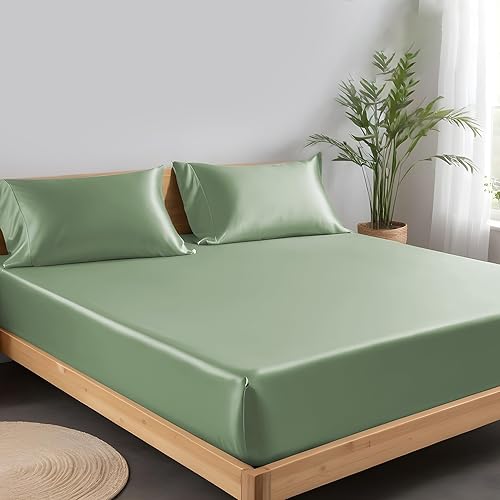 LINENWALAS Tencel Lyocell - Cama ajustable tamaño King dividida para cama ajustable con ajuste cómodo, elástico de 16 pulgadas de profundidad, ropa