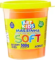 Acrilex Soft Massa de Modelar, Laranja, 500 g