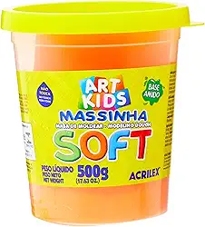 Acrilex Soft Massa de Modelar, Laranja, 500 g