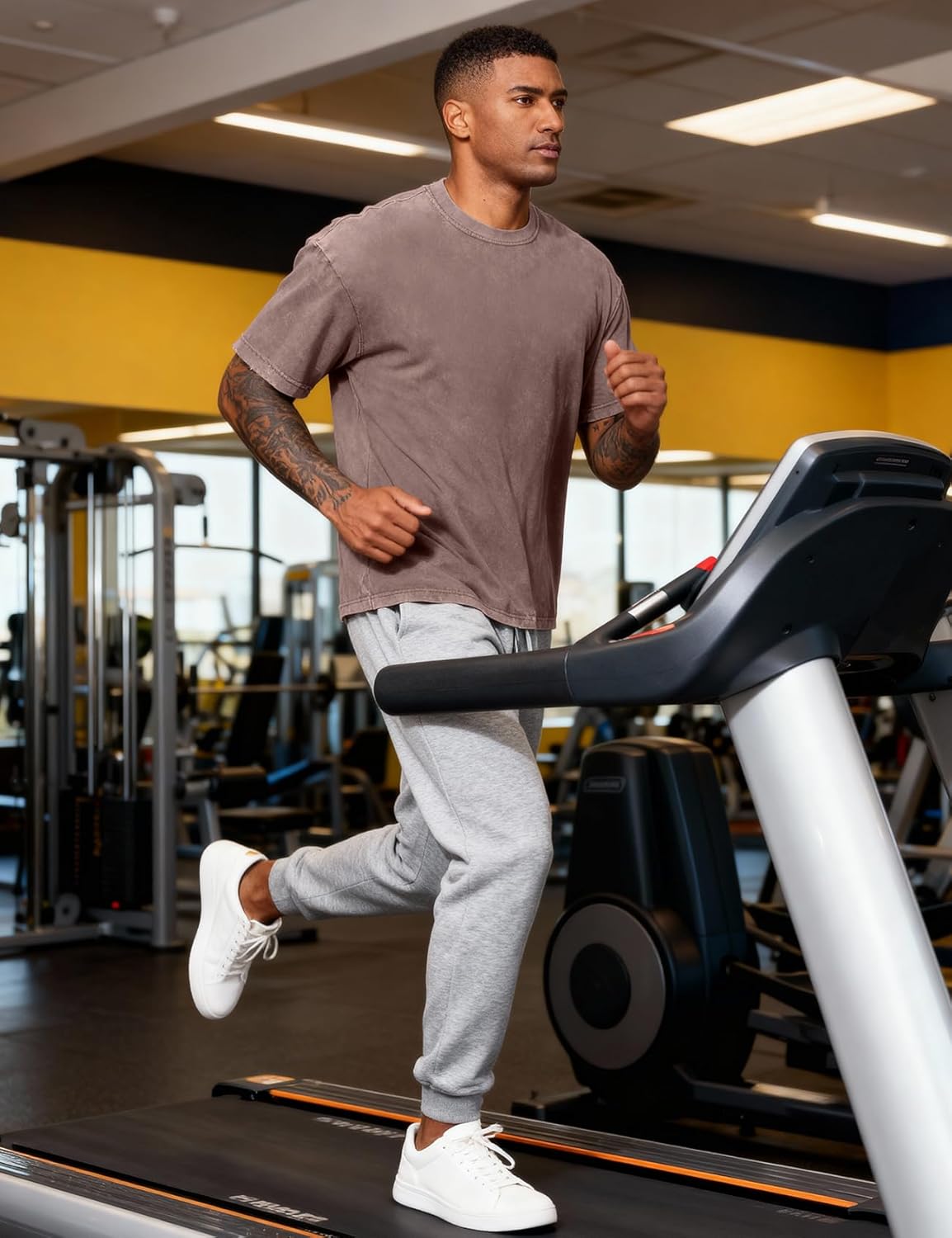 Eiscntd Men's Oversized T-Shirts Heavyweight Cotton Vintage Washed Loose Fit Unisex Baggy Tee Shirts - Image 2