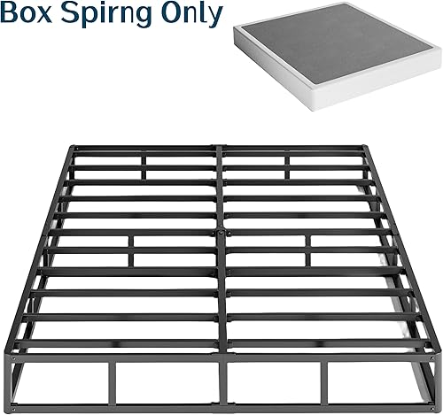 Miniatura 5 de EZBeds Somier de caja King de metal de 7 pulgadas, base de colchón tamaño King con funda de tela, fácil montaje, sin ruido, antideslizante