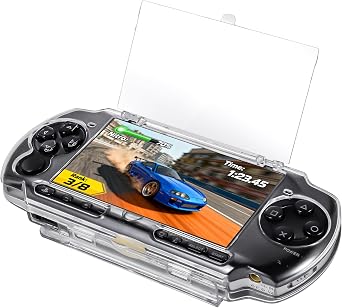 VSEER Crystal Clear Hard Shell Protective Case Cover Compatible with PSP 2000/3000, Transparent Not for PSP 1000