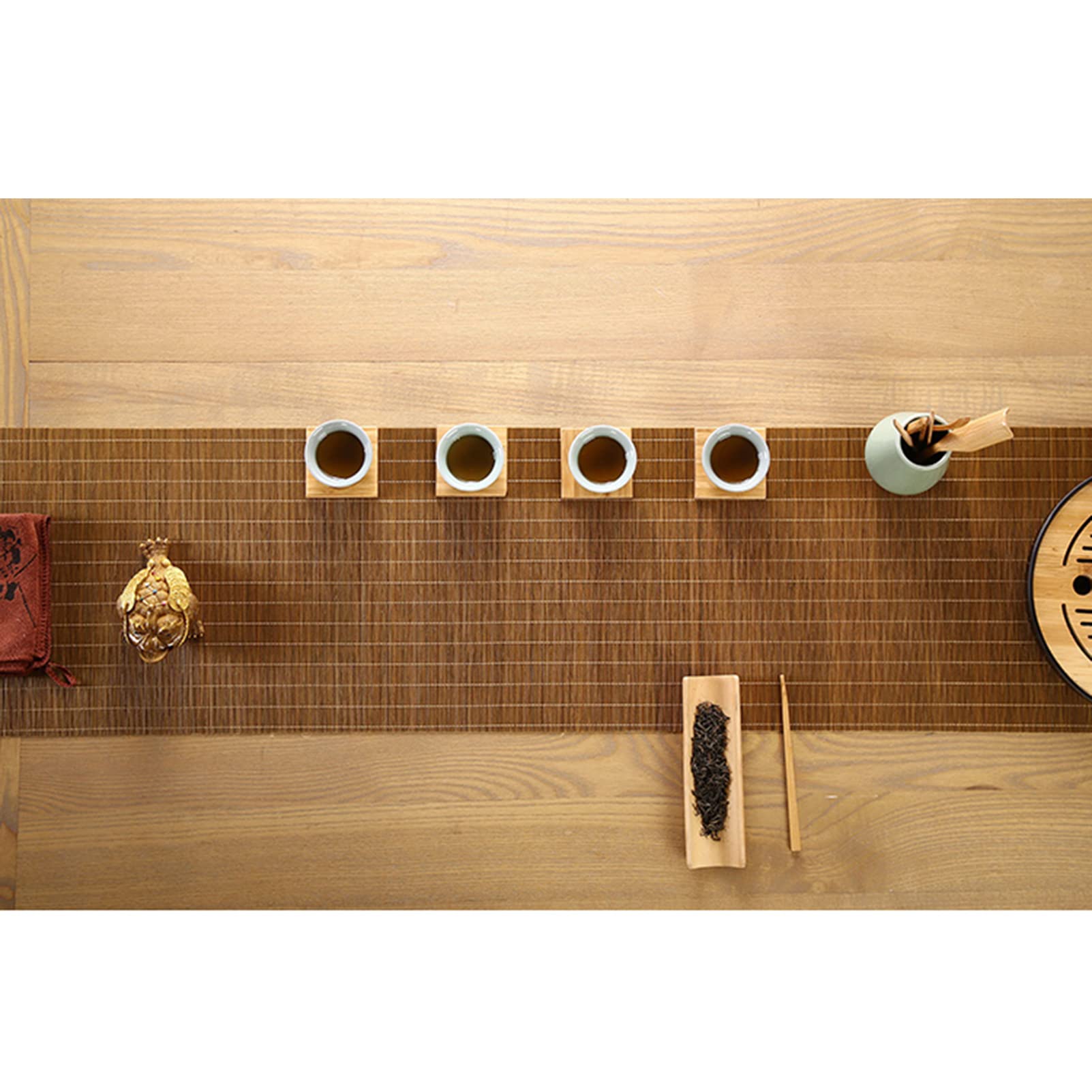 Caminos de Mesa Runners De Mesa Tejidos A Mano De Seda De Bambú Natural, Alfombra De Té Que Aislan Al Calor para Un Restaurante De La Casa De Té De La Granja, 5 C(Size:40×300cm,Color:C)