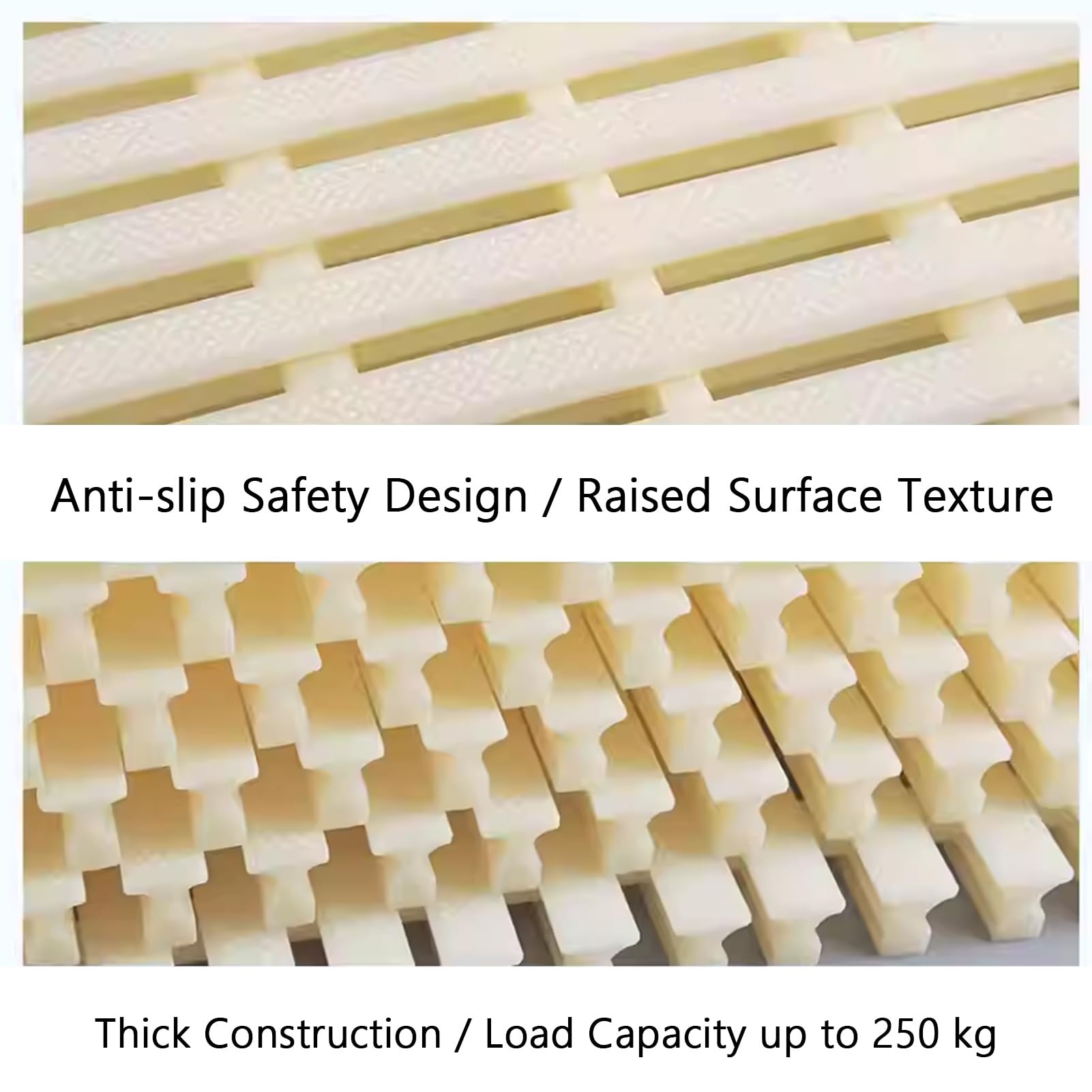 Genérico Rejilla de desagüe para Piscina - Tapa de plástico de 3 Orificios, Rejilla Antideslizante para Ducha, Resistente (soporta hasta 250 kg), 30 cm, Juego de 2 para Uso Interior/Exterior.