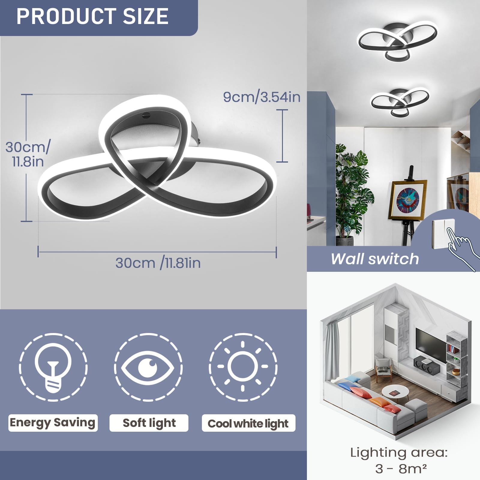Vloitgol Modern LED Ceiling Light - Image 2