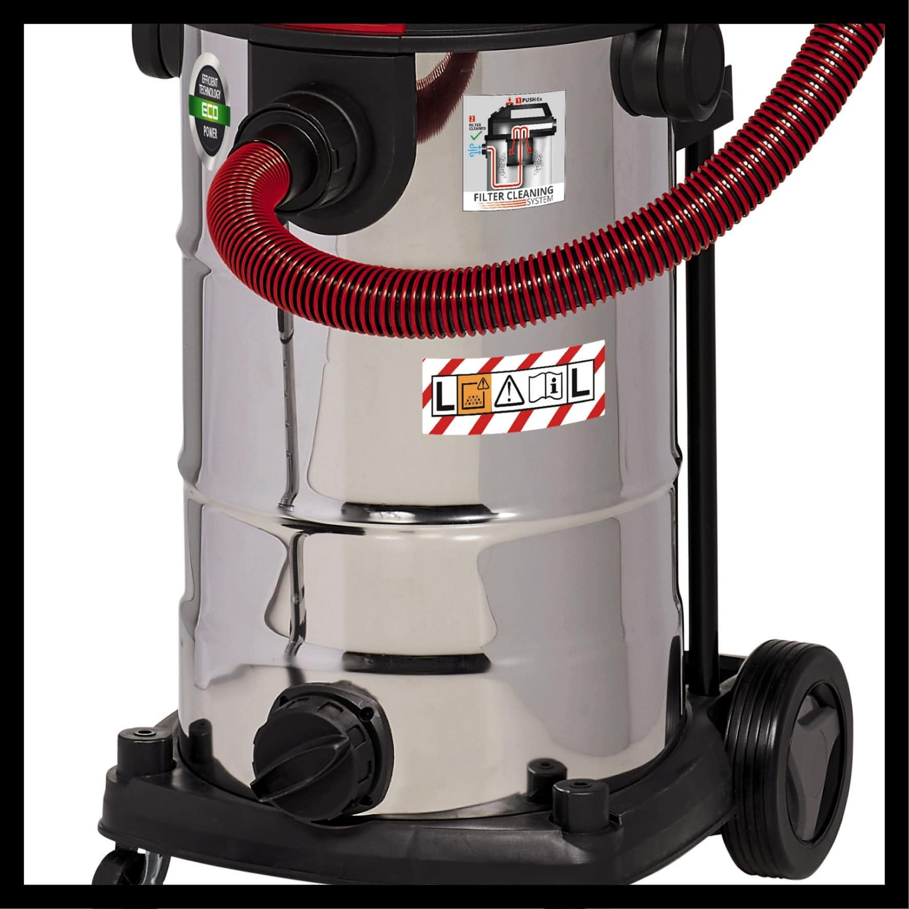 Einhell Te-Vc 2340 Odkurzacz Przemysłowy, Czerwony/Czarny/Srebrny, 40 l