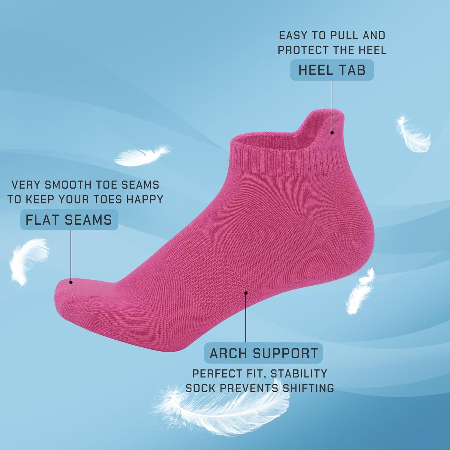 SERISIMPLE Thin Viscose Bamboo No Show Sock Men Low Cut Socks Odor Resistant Breathable Sock 5 Pairs - Image 3