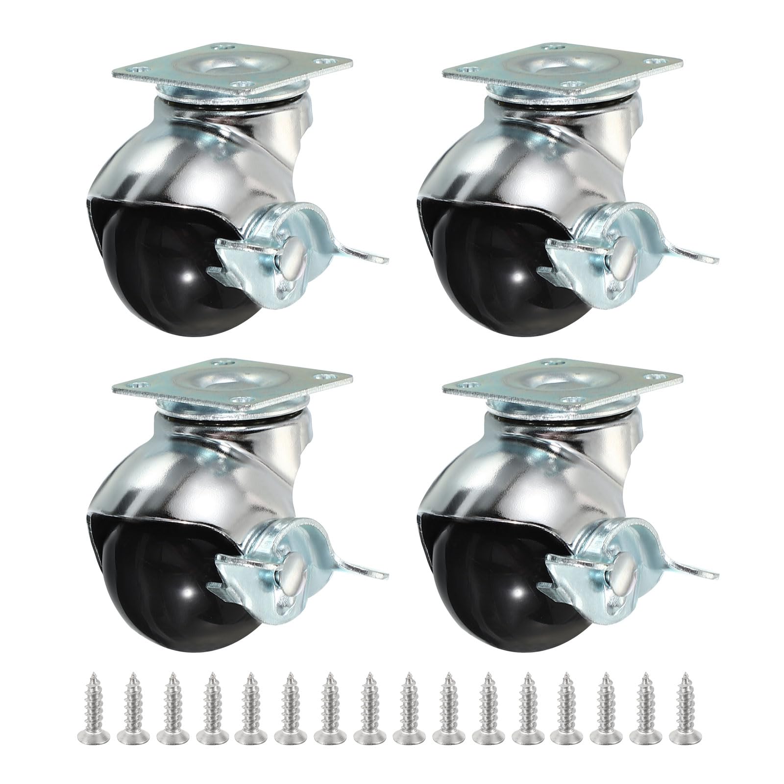 PATIKIL Ball Caster Wheels - 4 Pack with Brake -11