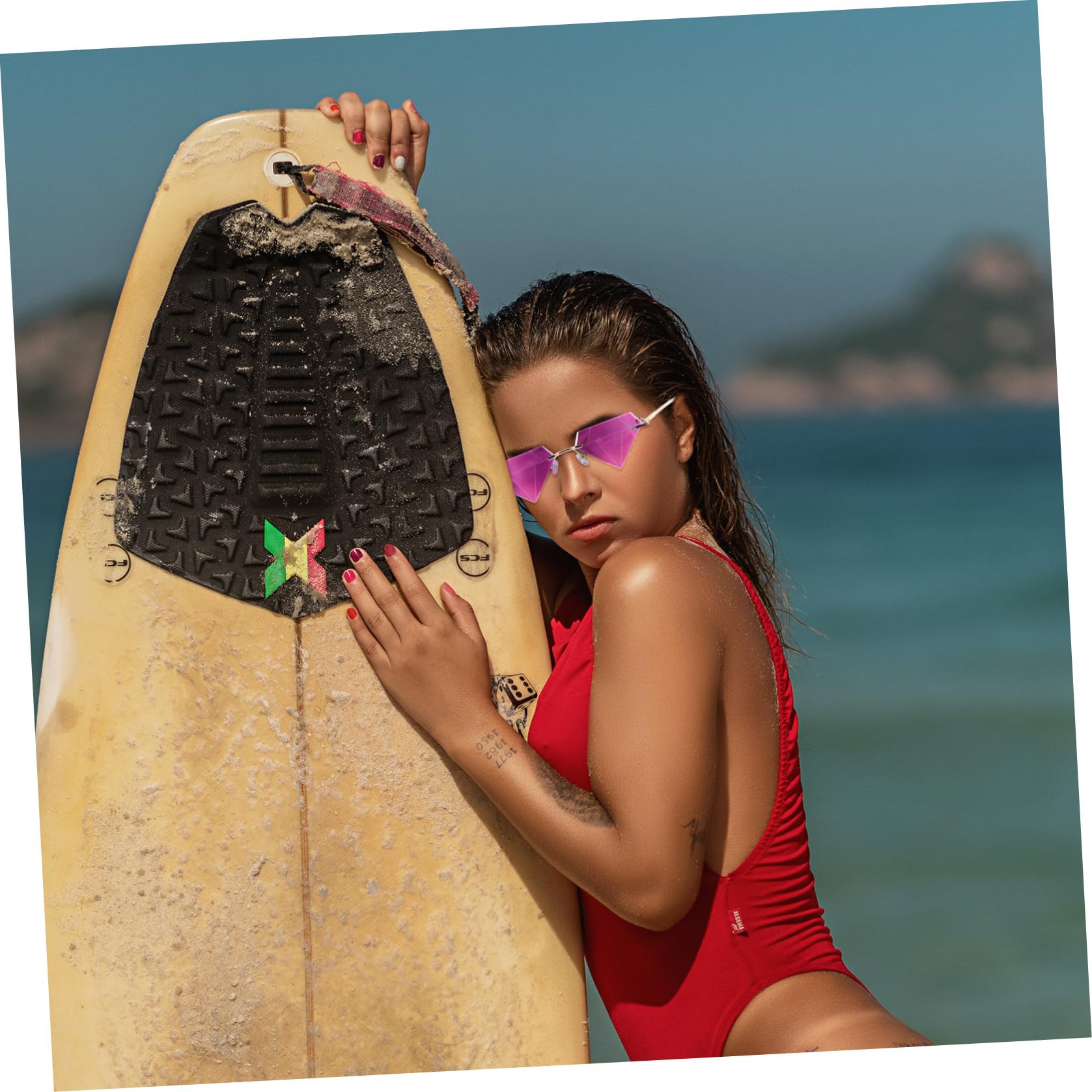 5 paia di occhiali a forma di diamante divertenti Occhiali da sole senza montatura Occhiali da sole senza montatura Occhiali da sole flettenti Occhiali da sole divertenti da donna Occhiali