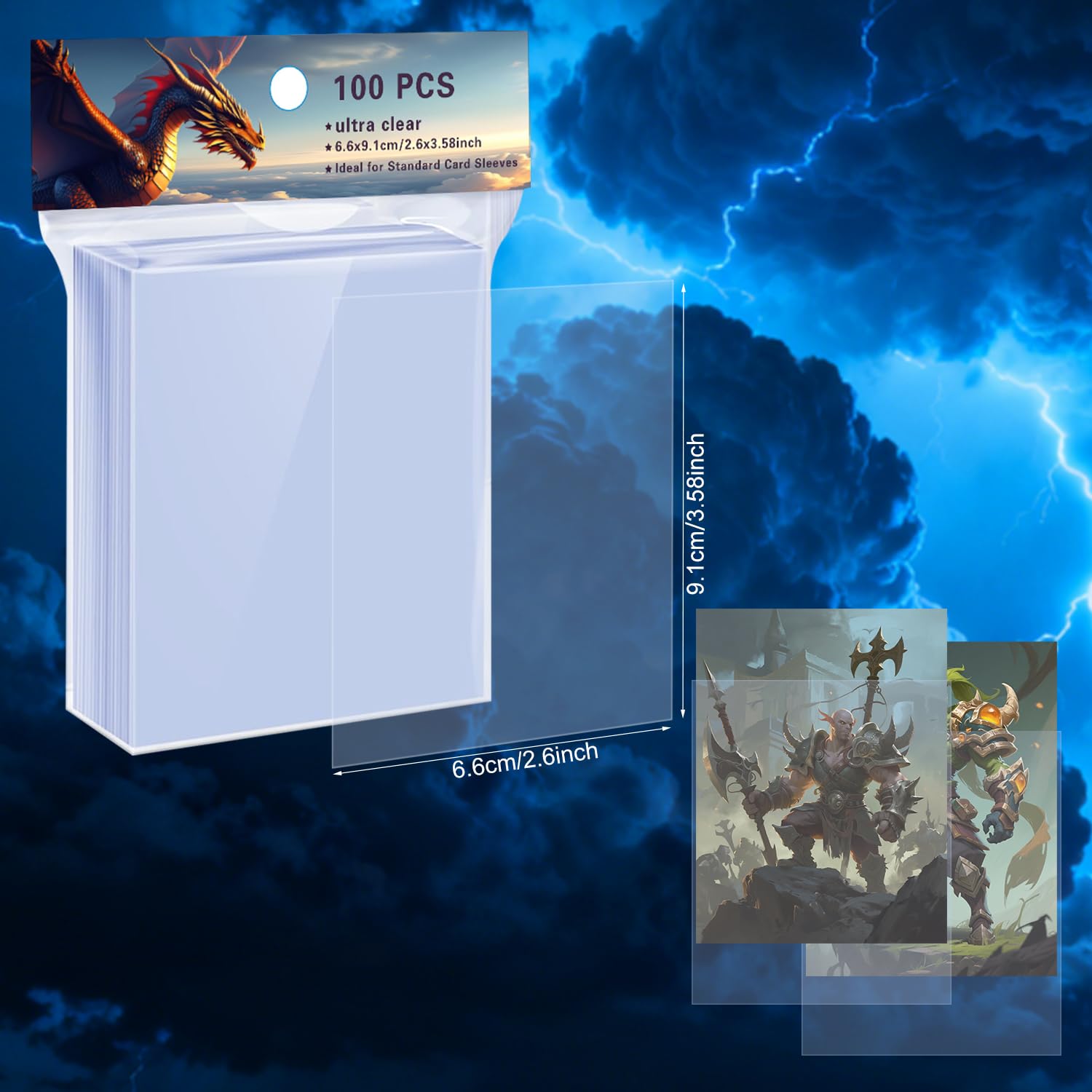 6000 custodie per carte collezionabili, morbide custodie per carte penny, in plastica trasparente, dimensioni standard, per MTG, TCG, oggetti sportivi da collezione (basket, baseball, calcio) (6000)