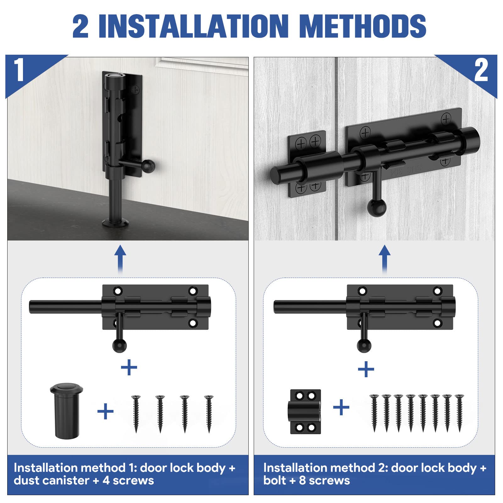 Barrel Bolt Latch, Slide Bolt Gate Latch - Image 2