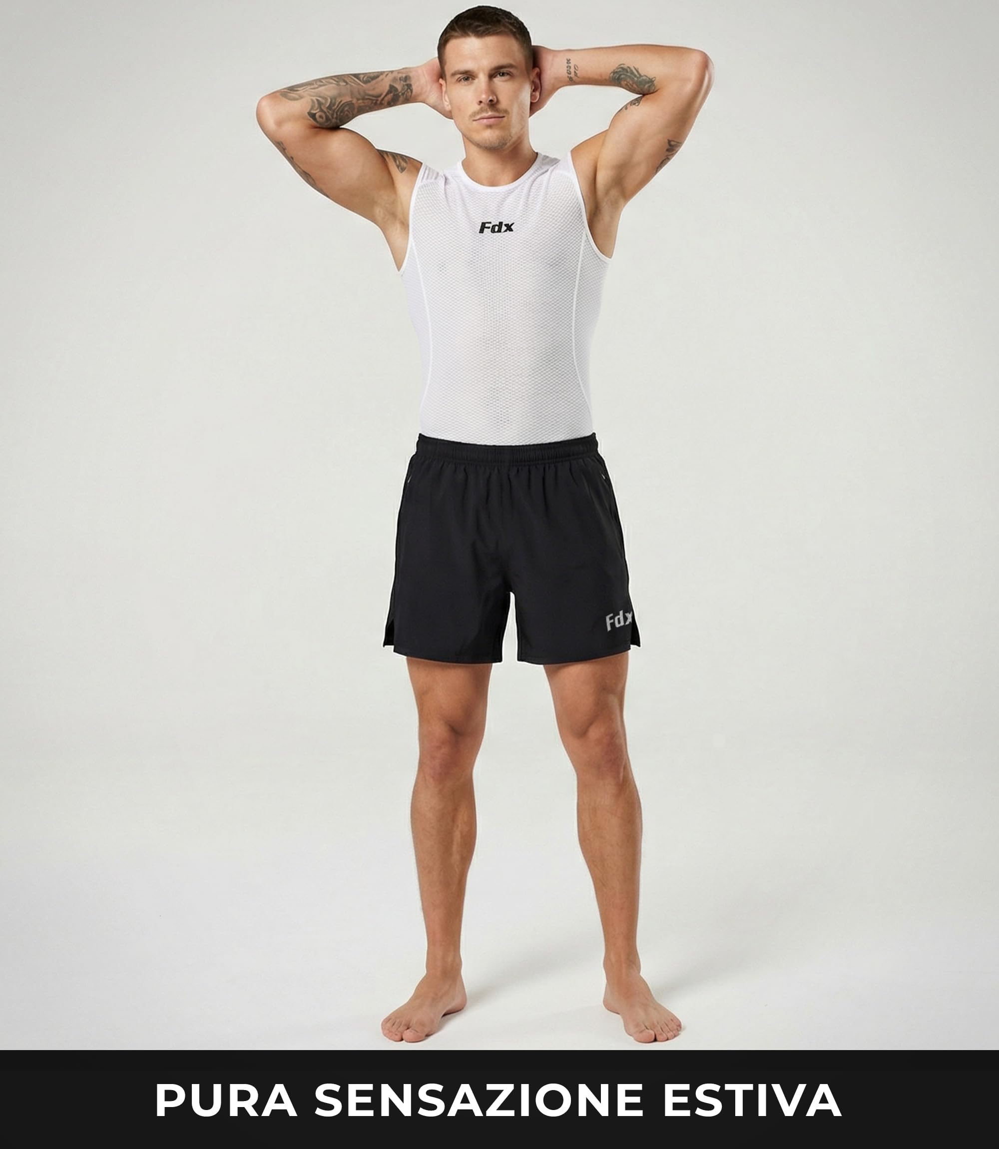 FDX Canotta Intima Estiva da Uomo in Rete Traspirante e Ultraleggera – Maglia Ciclismo antiodore per Corsa, Palestra, Allenamento ed Escursionismo