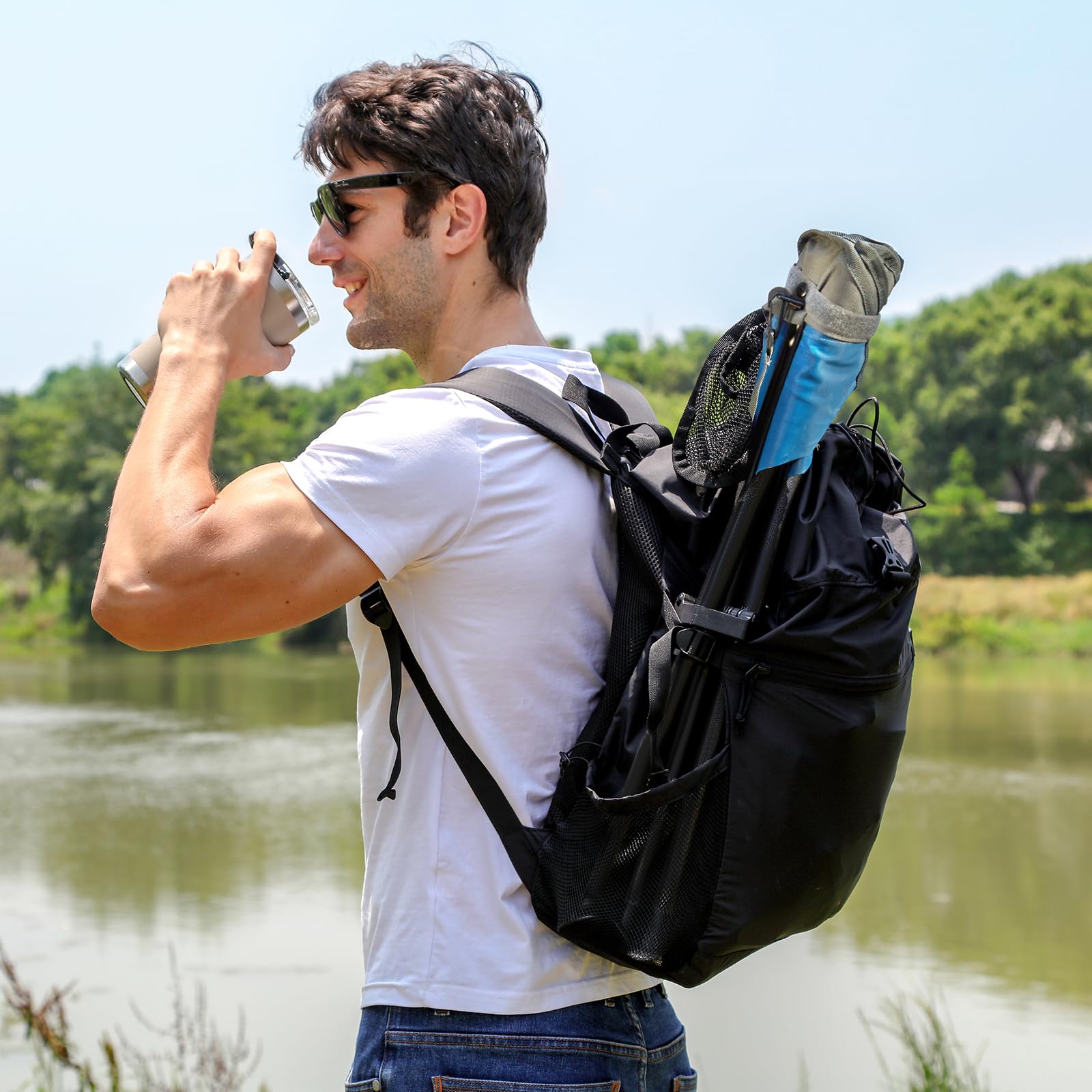 Portal Sgabello Pieghevole Sgabello da Campeggio Pieghevole Treppiede Portatile Leggero Pieghevole Piccola Sedia Pop Up Sedia da Viaggio per Escursionismo Pesca Escursionismo Escursioni Eventi