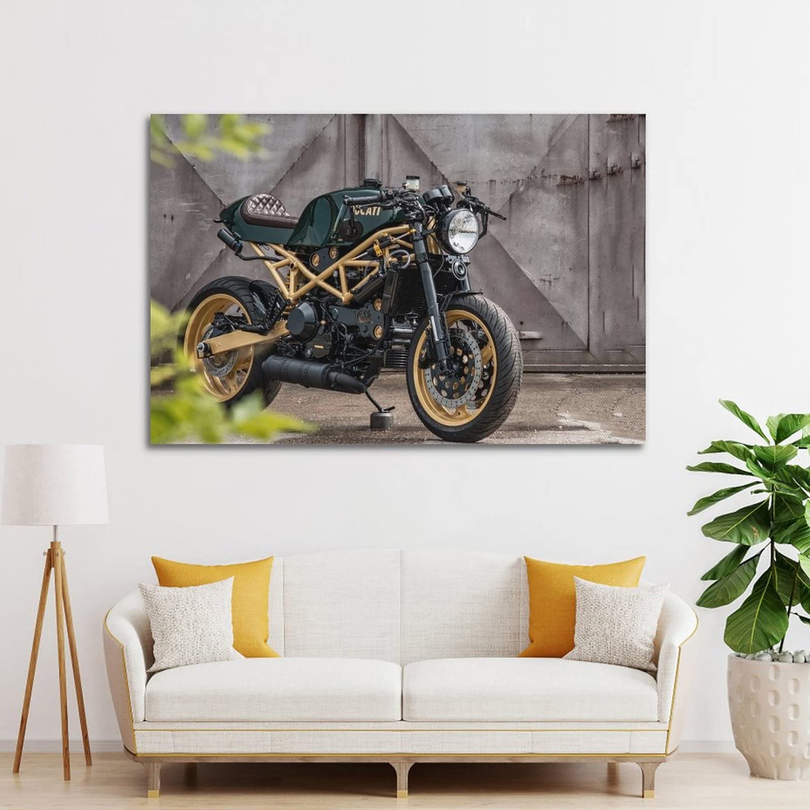 Poster Sur Toile 60x90 Cm Motif Ducati Streetfighter - Décoration Murale Salon Ou Chambre - Haute Définition - Sans Cadre