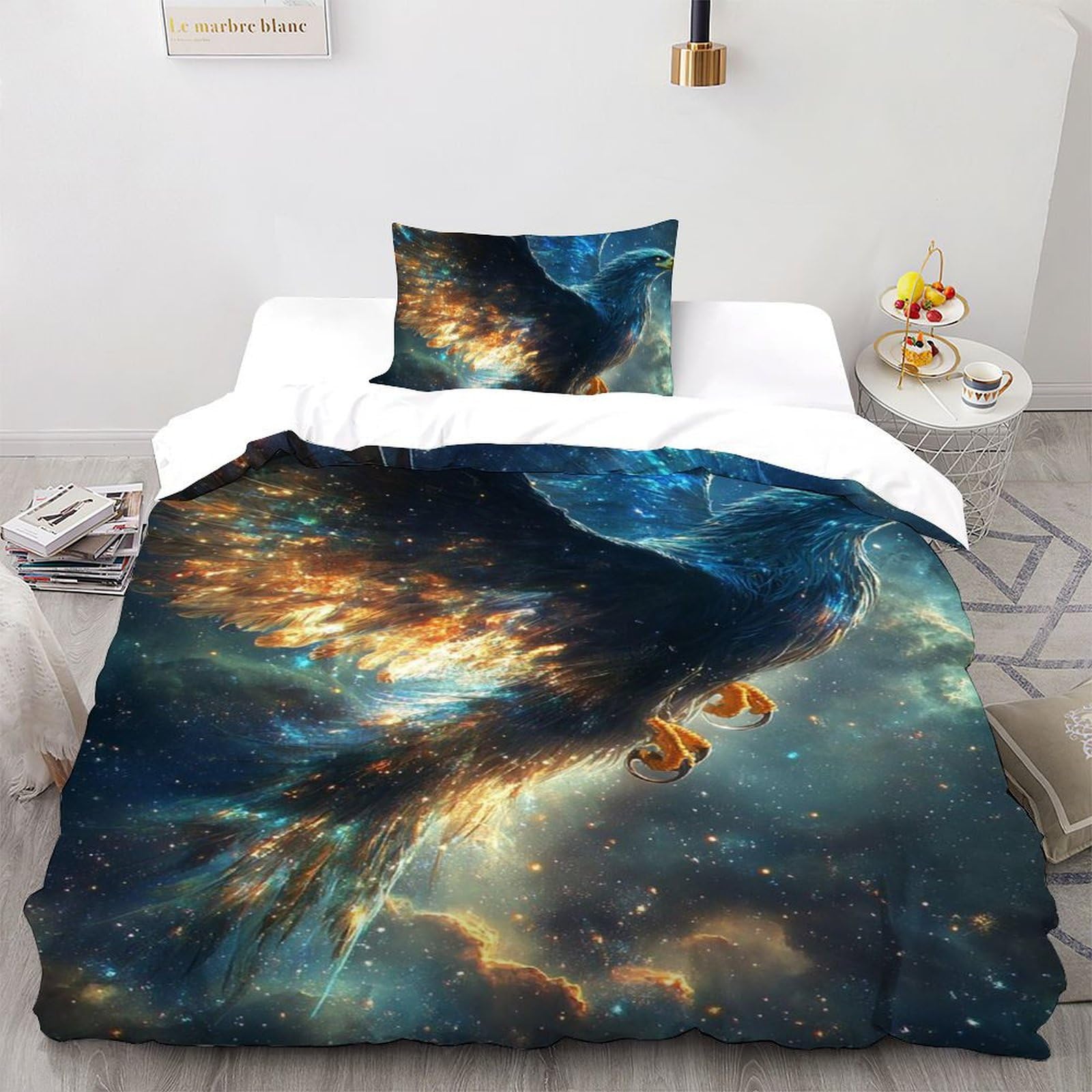 Housse de couette aigle 3D en coton pour métamorphoser une chambre d'adolescent passionné