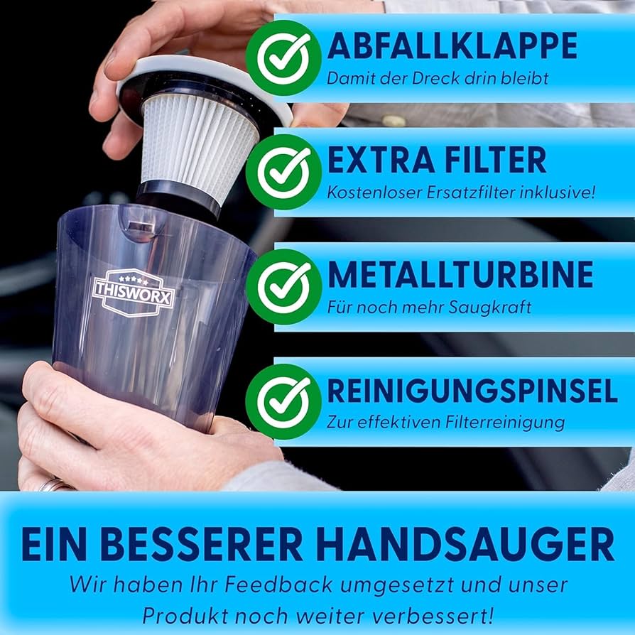 Amazon.co.jp: THISWORX 車用掃除機 車内 ハンディークリーナー