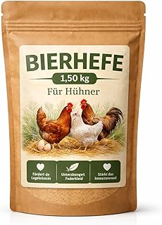 HÜHNER Land Hühnerhefe Bierhefe für Hühner & Geflügel, 1,5kg, Futterergänzung mit B-Vitaminen, Mineralien, Spurenelemente & Aminosäuren, Ohne Zusätze Hühnerfutter