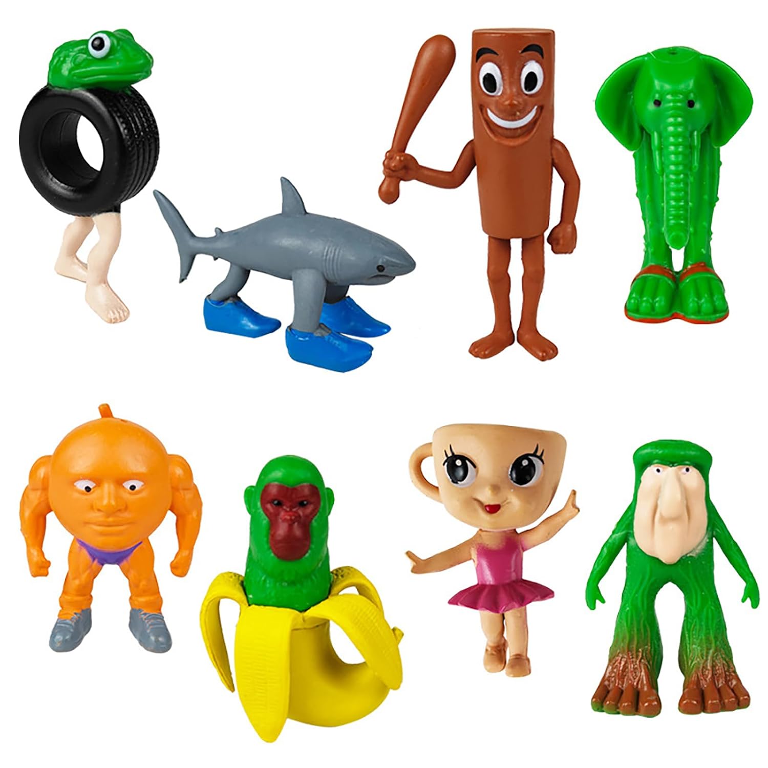 8 Pcs Office Decorations, Desk Sculpture,Tung Tung Tung Sahur Toy,Table Desktop Decoration Designed for Books Unique Statues, Suitable for Homes and Offices(3.5-6.3cm)